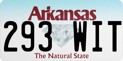 AR license plate 293WIT