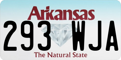 AR license plate 293WJA