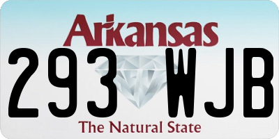 AR license plate 293WJB