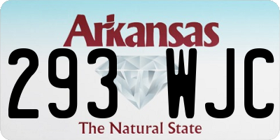 AR license plate 293WJC