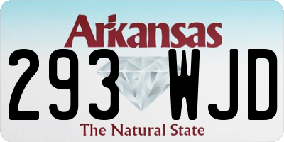 AR license plate 293WJD