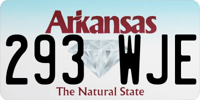 AR license plate 293WJE