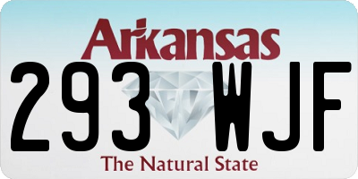 AR license plate 293WJF