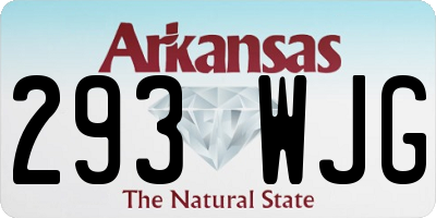AR license plate 293WJG