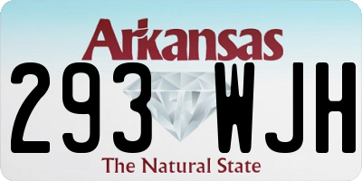 AR license plate 293WJH