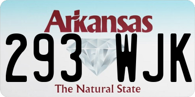 AR license plate 293WJK