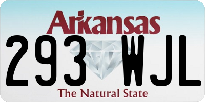 AR license plate 293WJL