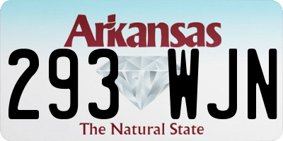 AR license plate 293WJN