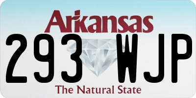 AR license plate 293WJP