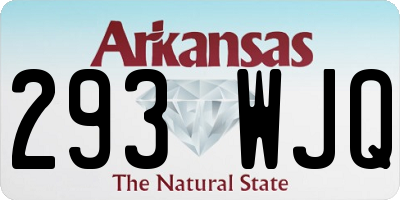 AR license plate 293WJQ