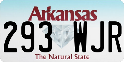 AR license plate 293WJR