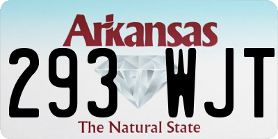 AR license plate 293WJT
