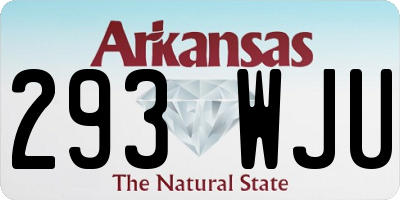 AR license plate 293WJU