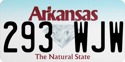 AR license plate 293WJW