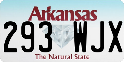 AR license plate 293WJX