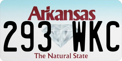 AR license plate 293WKC