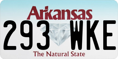 AR license plate 293WKE