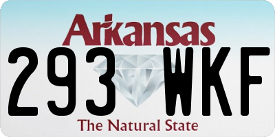 AR license plate 293WKF