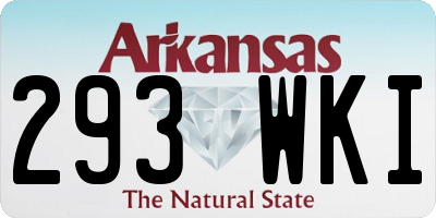 AR license plate 293WKI
