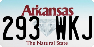 AR license plate 293WKJ