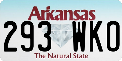 AR license plate 293WKO