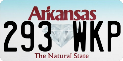 AR license plate 293WKP