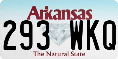 AR license plate 293WKQ