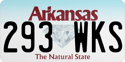 AR license plate 293WKS