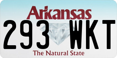 AR license plate 293WKT