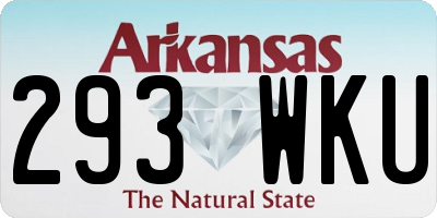 AR license plate 293WKU
