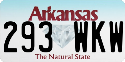 AR license plate 293WKW