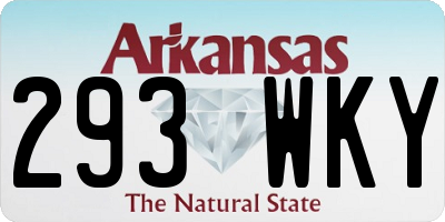 AR license plate 293WKY