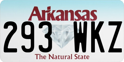 AR license plate 293WKZ