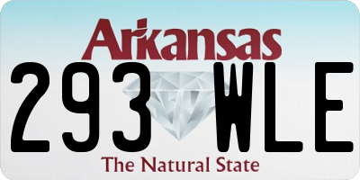 AR license plate 293WLE