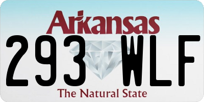AR license plate 293WLF