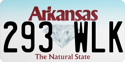 AR license plate 293WLK