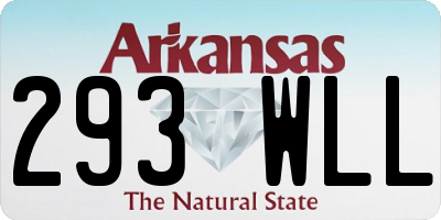 AR license plate 293WLL