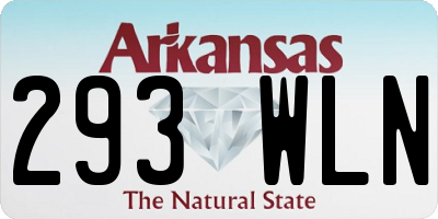AR license plate 293WLN