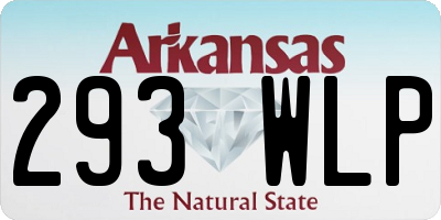 AR license plate 293WLP
