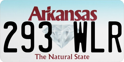 AR license plate 293WLR