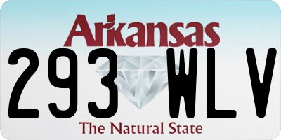 AR license plate 293WLV