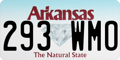 AR license plate 293WMO