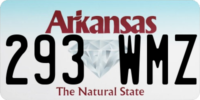 AR license plate 293WMZ