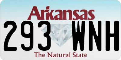 AR license plate 293WNH