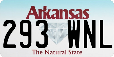 AR license plate 293WNL