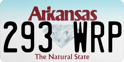AR license plate 293WRP
