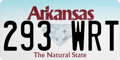 AR license plate 293WRT