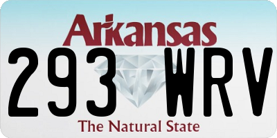 AR license plate 293WRV