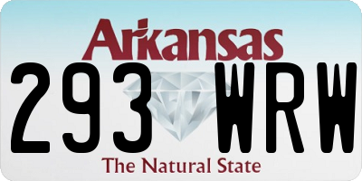 AR license plate 293WRW