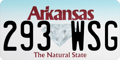 AR license plate 293WSG